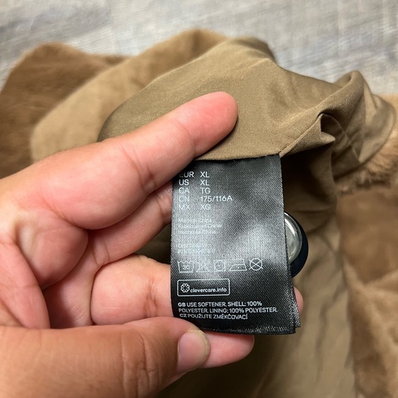 H&M Tan Teddy Jacket Plush Oversized Design - Picture 10 of 13